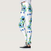 Leggings Mode sport floral bleu moderne (Gauche)