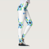 Leggings Mode sport floral bleu moderne (Droite)
