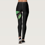 Leggings Mode tendance et confortable Floral Corsage Noir (Dos)
