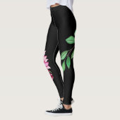 Leggings Mode tendance et confortable Floral Corsage Noir (Gauche)