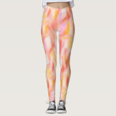 Leggings Mode tendance Moderne Pink Yellow Tie Dye (Devant)