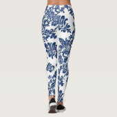 Leggings Modèle bleu Damas de la marine classique (Dos)