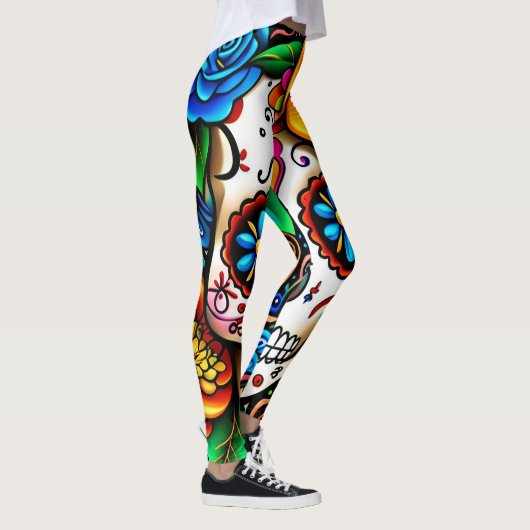 Leggings Modèle crâne à sucre (Droite)