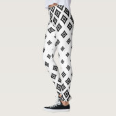 Leggings Modèle Damas noir et blanc (Gauche)