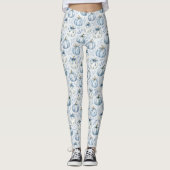Leggings Modèle de citrouille bleu clair - Légendes (Devant)