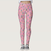 Leggings Modèle de cône de glace rose (Devant)
