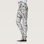 Leggings Modèle de crâne grippé (Gauche)