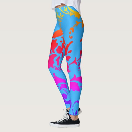 Leggings Modèle de Damas arc-en-ciel (Gauche)
