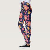 Leggings Modèle de fleur rétro (Gauche)