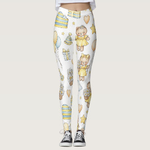 Leggings Modèle de jardin de marguerites Ourson (14)