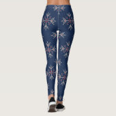 Leggings Modèle de tricot de Noël Pull Ugly Navy (Dos)