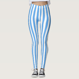 Leggings Modèle élégant moderne de couleurs blanches bleues
