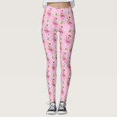 Leggings Modèle Flamingo rose de Noël (Devant)