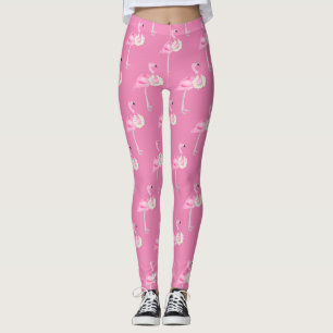 Leggings Modèle Flamingo rose mou
