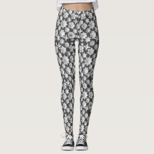 Leggings Modèle floral 3D 01.wx4.DGrey BG