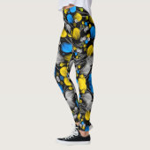Leggings Modèle floral abstrait clair sur arrière - plan no (Gauche)