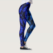 Leggings Modèle floral Abstrait numérique bleu (Droite)