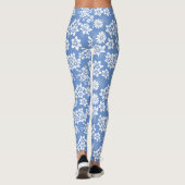 Leggings Modèle floral.b L Bleu BG (Dos)