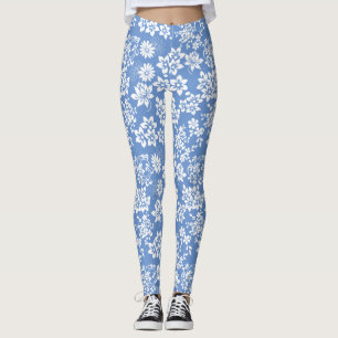 Leggings Modèle floral.b L Bleu BG