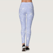 Leggings Modèle floral bleu (Dos)