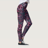 Leggings Modèle floral bleu bordeaux luxe (Droite)