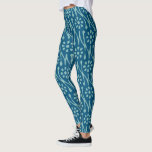 Leggings Modèle floral Boho moderne en Turquoise<br><div class="desc">Modèle floral coloré aux formes florales abstraites en bleu turquoise foncé.</div>