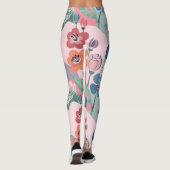 Leggings Modèle floral coloré (Dos)