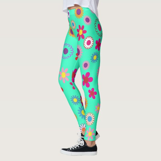 Leggings Modèle floral coloré (Gauche)