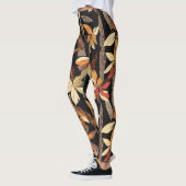 Leggings Modèle floral d'automne (Gauche)