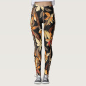 Leggings Modèle floral d'automne (Devant)