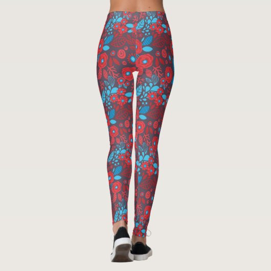 Leggings Modèle floral de Doodle (Dos)