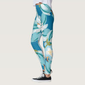 Leggings Modèle floral, design floral polyvalent. (Gauche)