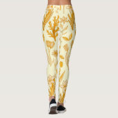 Leggings Modèle Floral d'or pour l'automne. L jaune BG (Dos)