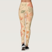 Leggings Modèle floral doré rose (Dos)