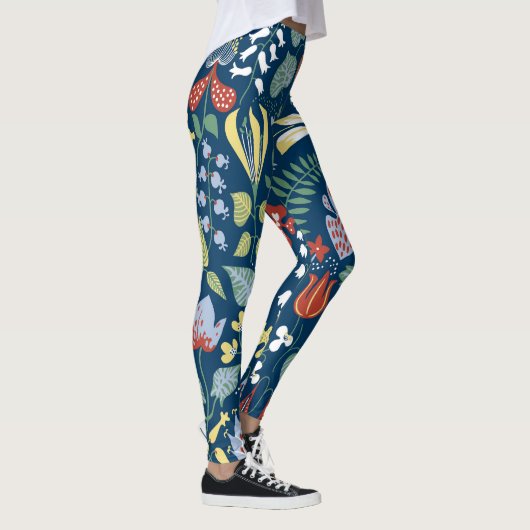 Leggings Modèle floral dynamique (Droite)