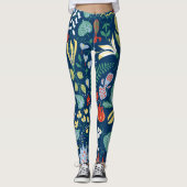 Leggings Modèle floral dynamique (Devant)