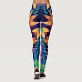 Leggings Modèle floral exotique coloré-32436 (Dos)