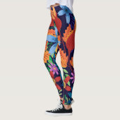 Leggings Modèle floral exotique coloré-32436 (Gauche)