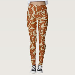 Leggings Modèle floral javanais : texture tissée.