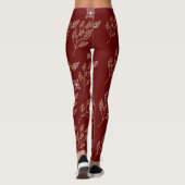Leggings Modèle Floral Or (Dos)