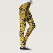 Leggings Modèle Floral Or Fleur orientale (Droite)