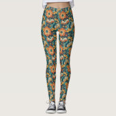 Leggings Modèle floral rétro (Devant)