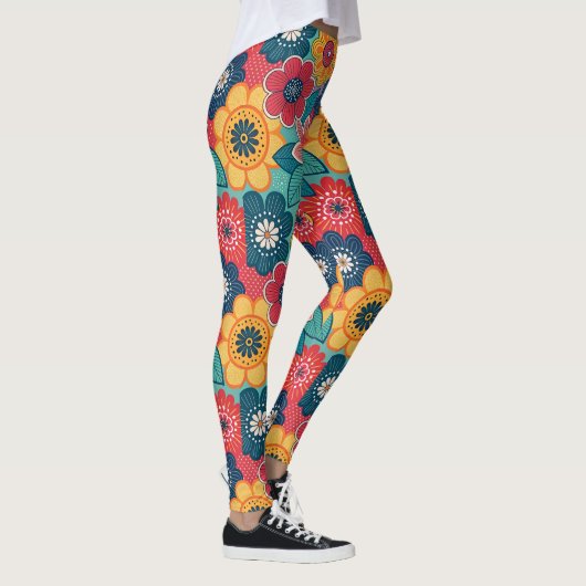 Leggings Modèle floral rétro (Droite)