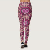 Leggings Modèle floral rose (Dos)