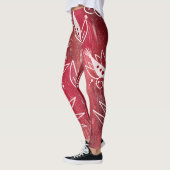 Leggings Modèle Floral rouge (Gauche)