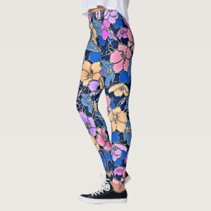 Leggings Modèle floral stylistique 46