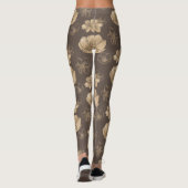 Leggings Modèle floral tendance Boho Gold Foil (Dos)