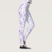 Leggings Modèle floral tiré à la main de lavande (Droite)