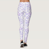 Leggings Modèle floral tiré à la main de lavande (Dos)