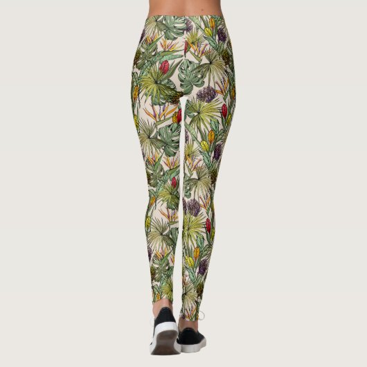 Leggings Modèle floral tropical (Dos)